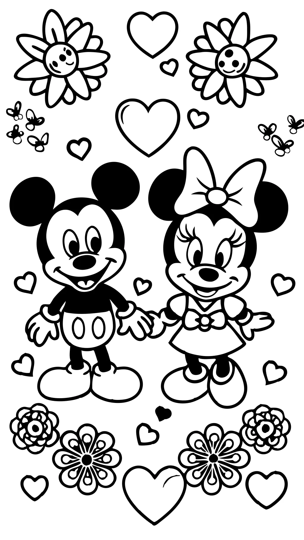 Páginas para colorear de Disney Valentine